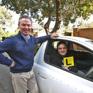 YouTube Star Takes A Driving Lesson From Christopher Pyne, Mp, Minister For Education